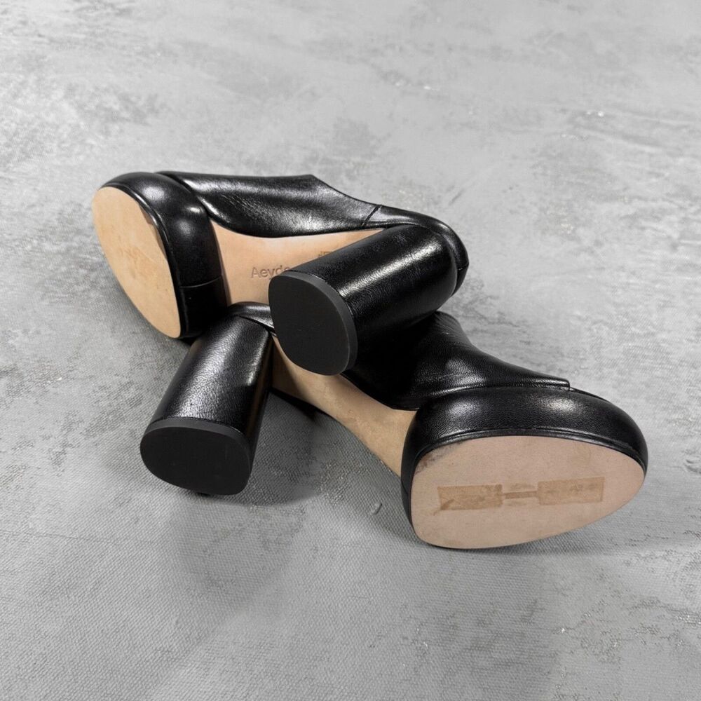 Aeyde Black Leather Platform Sandals Size EU 36, US 5 - Picture 7 of 8